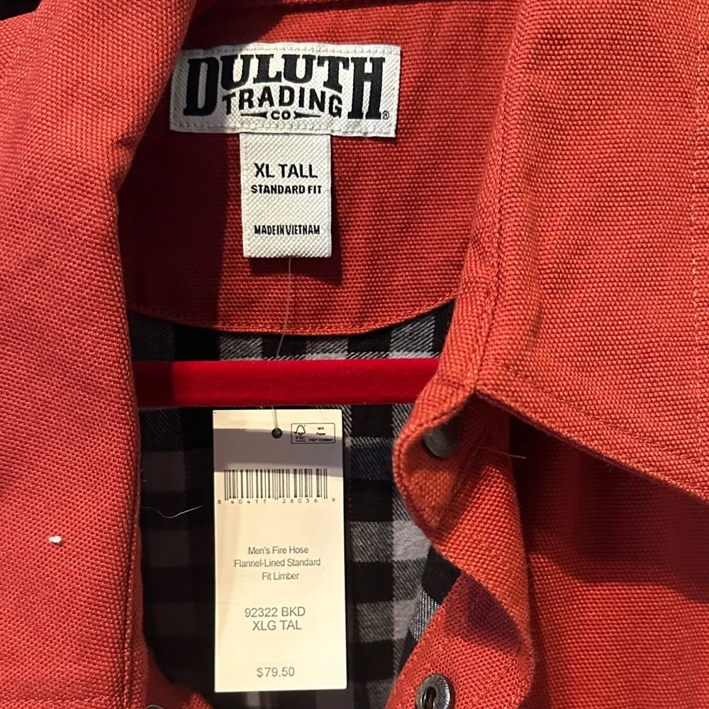 Duluth Trading Co Men's Rust Shirt Jacket NWT xl tall - Picture 2 of 4